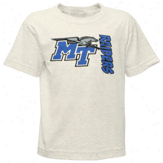 Middle Tennessee State Blue Raiders Preschool White Bronco Slub T-shirt