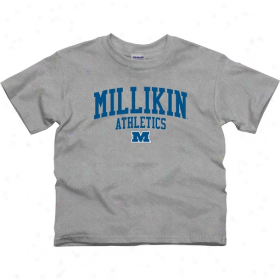 Millikin Big Blue Youth Athletics T-shirt - Ash