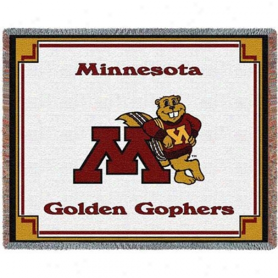 Minnesota Golden Gophers 7'' X 54'' Teeam Mascot Jacquard Woven Blanket Throw