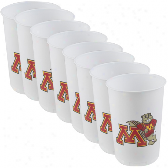 Minnesota Excellent Gophers 8-pack 14oz. Plaxtic Cups