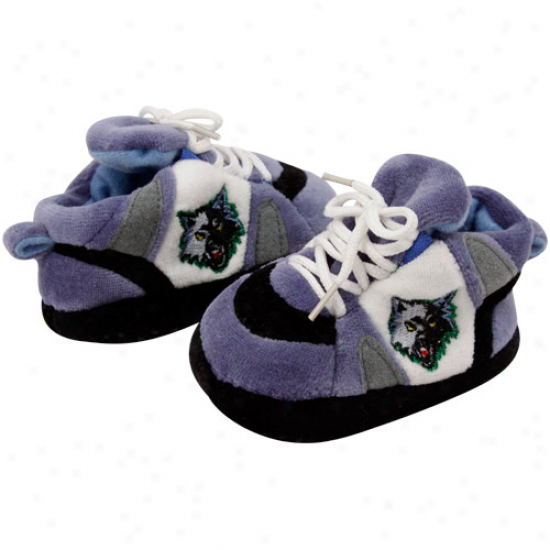 Minnesota Timberwolves Infant Team Color Plush Basketball Slippers