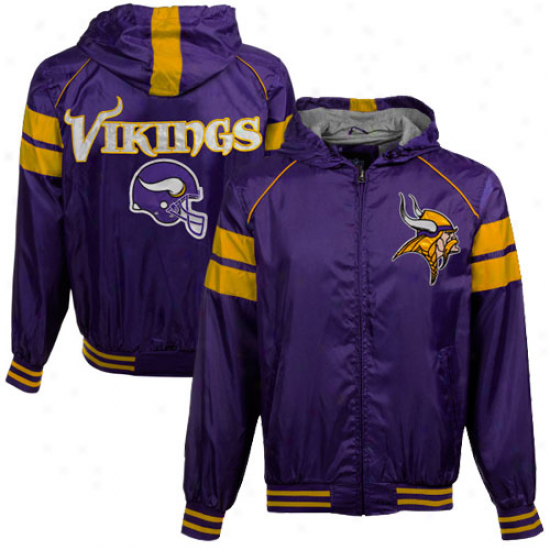 Minnesota Vikings Purple Flea Flicker Full Zip Hooded Jacket