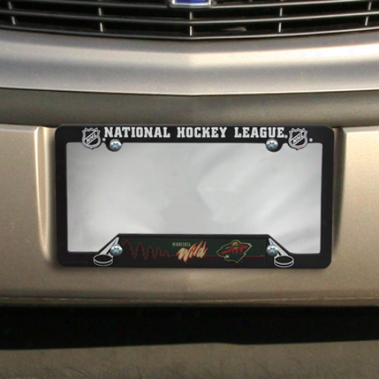 Minnesota Wild Black Plastic License Plate Frame