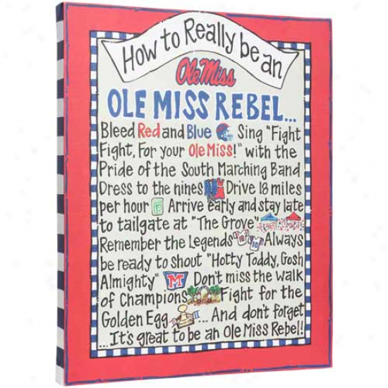 Mississippi Rebels 20'' X 16'' How-to Canvas