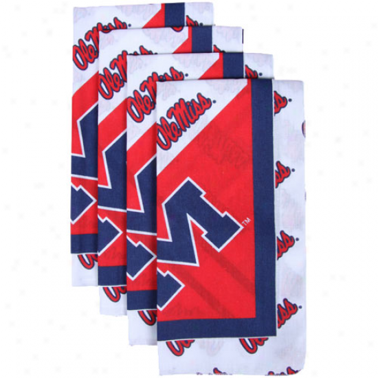 Mississippi Rebels 4-pack Spirited Cloth Napkins