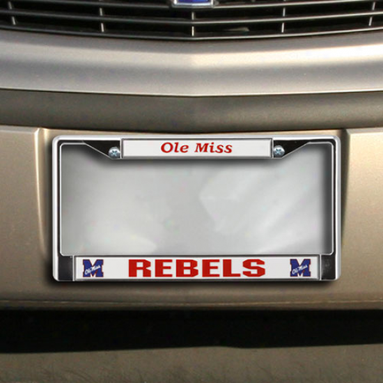 Mississippi Rebels Chrome License Plate Frame