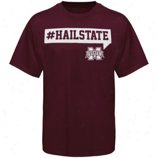 Mississippi State Bulldogs #hailstate T-shirt - Maroon