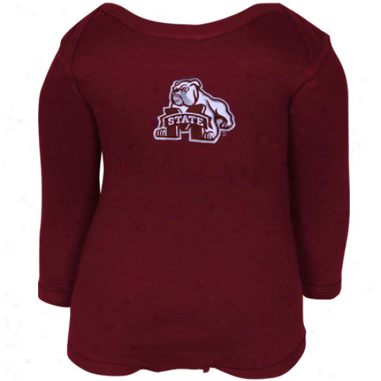 Mississippi State Bulldogs Infant Maroon Big Bambino Long Sleeve Creeper