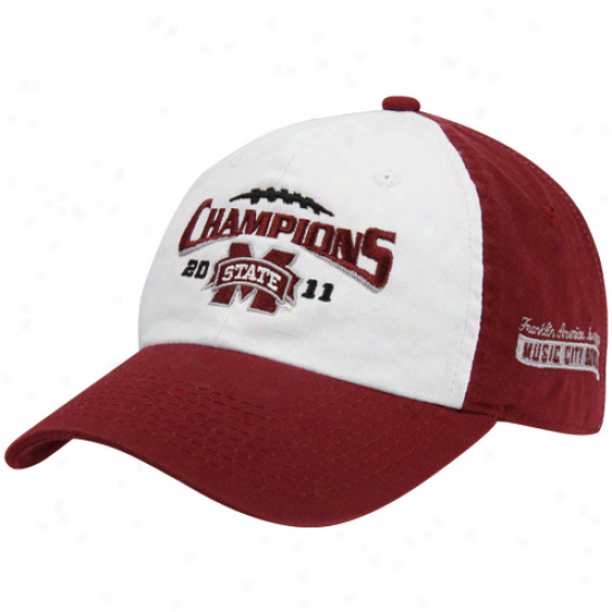 Mississippi State Bulldogs Maroon 2011 Music City Bowl Champions Admustable Hat