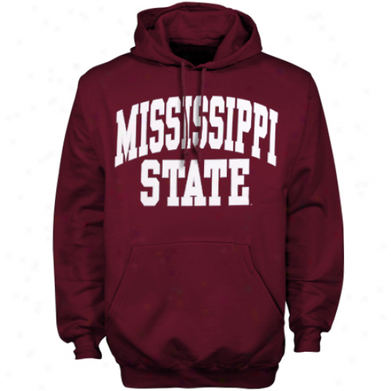 Mississippi State Bulldogs Maroon Bold Arch Pullover Hoodie Sweatshirt