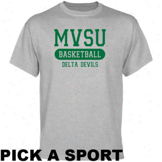 Mississippi Valley State Delta Devils Ash Custom Sport T-shirt