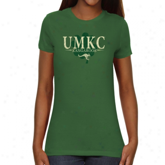 Missouri Kansas City Kangaroos Ladiss St. Paddy's Weak Fit T-shirt - Green