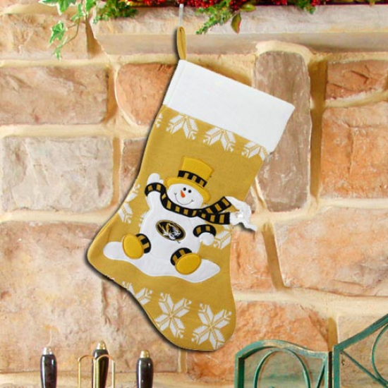 Missouri Tigers Gold Sowman Knit Holiday Stocking