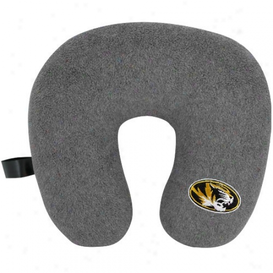 Missouri Tigers Gray Travel Pillow