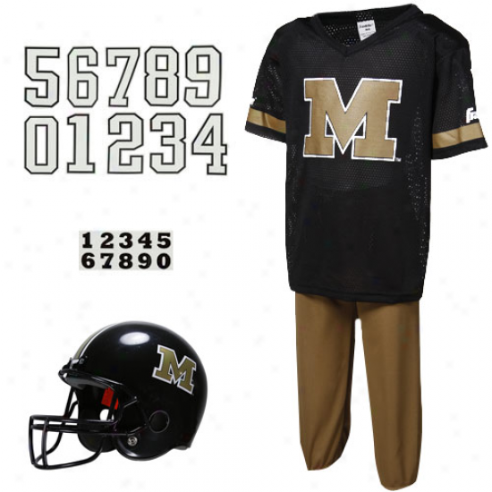 Missouri Tigers Youth Black-gold Deluxe Team Uniform Concrete