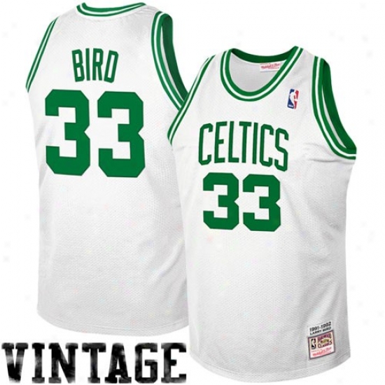 Mitchell & Ness Boton Celtics #33 Larry Bird 1992 Autentic Hardwood Classics Jersey - White