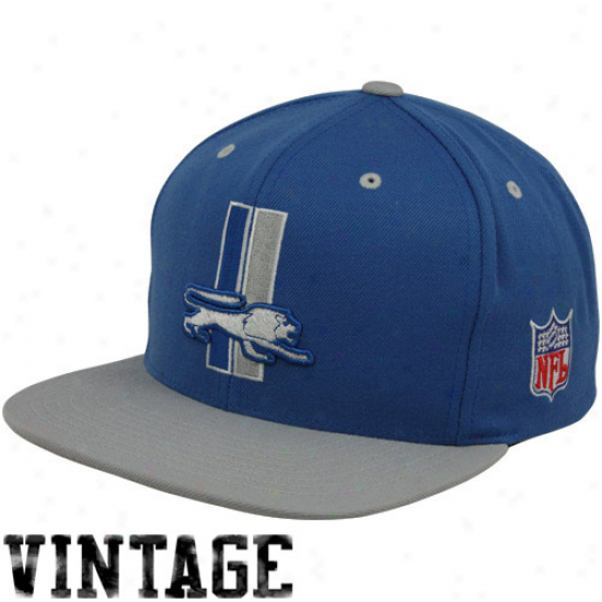 Mitchell & Nes sDetroit Lions Light Blue-silver Two-tone Vintage Snapback Adjustable Hat