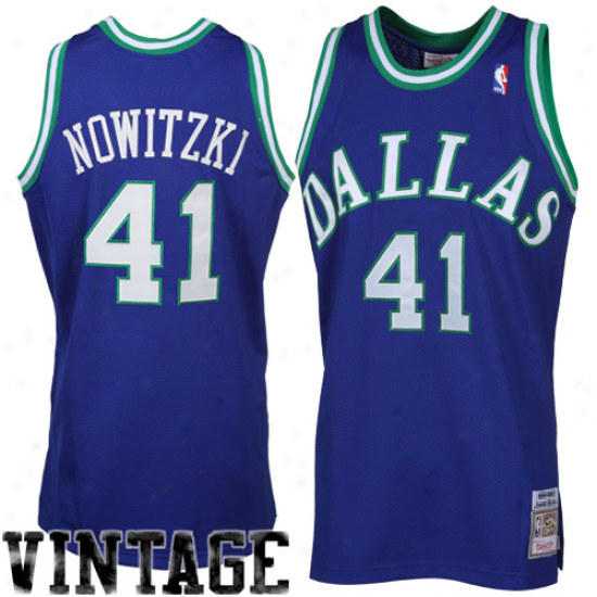 Mitchell & Ness Dirk Nowitzki Dallas Mavericks Authentic Throwback Jersey - Royal Blue