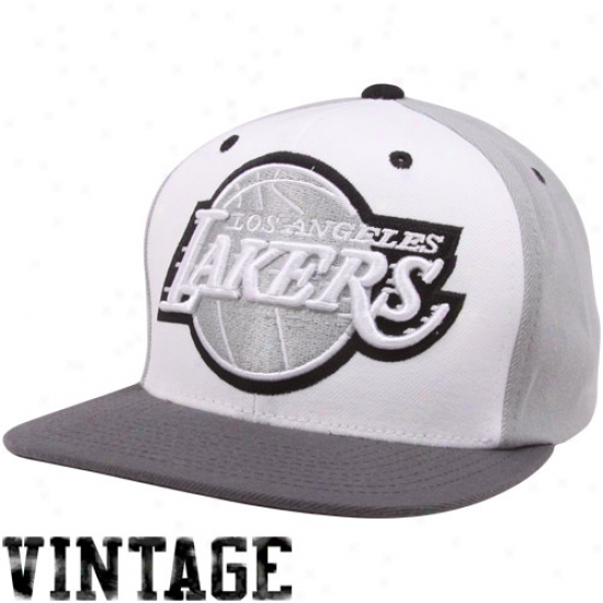 Mitchell & Ness Los Angeles Lakers Greytones Snapback Adjustable Hat