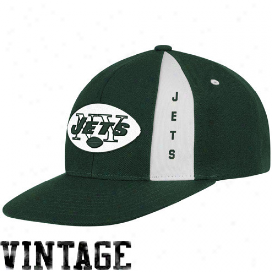 Mitchell & Ness New York Jets Green Panel Down Snapback Adjustable Hat