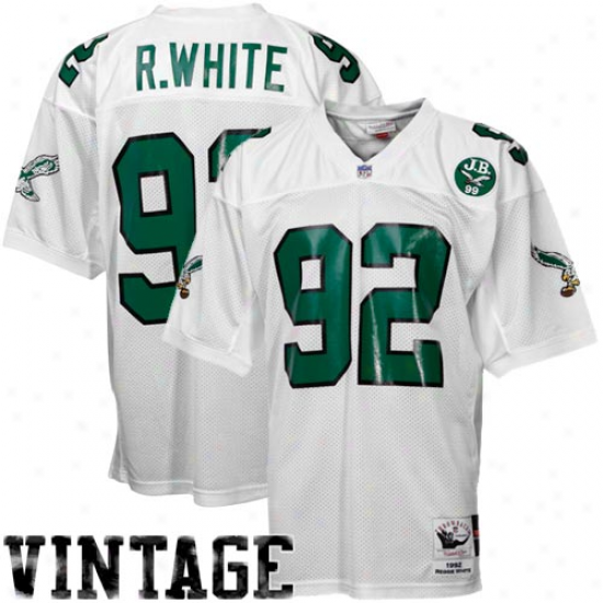 Mitchell & Ness Reggie White Philadelphia Eagles 1992 Authentic Throwback Jersey - White