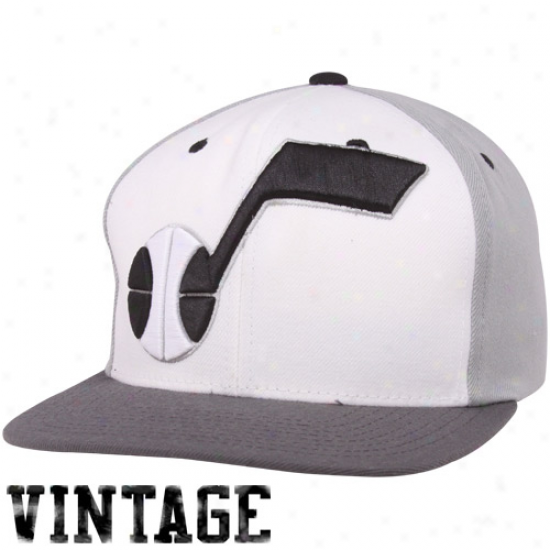 Mitchell & Ness Utah Jazz Greytones Snapback Adjuetable Hat