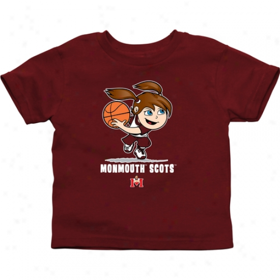 Monmouth College Fighting Scots Infant Girls Basketball T-shir t- Red