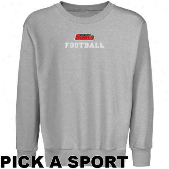 Monmouth College Fighting Scots Youth Asy Form Sport Logo Applique Crew Neck Fle3ce Sweatshirt