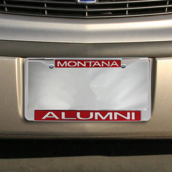 Montana Grizzlies Alumni Acrylic Inesrt Chrome License Plate Frame