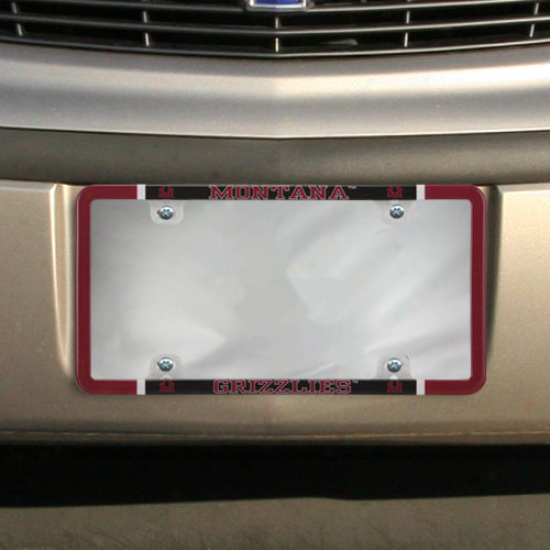 Montana Grizzlies Thin Rim Varsity License Plate Frame