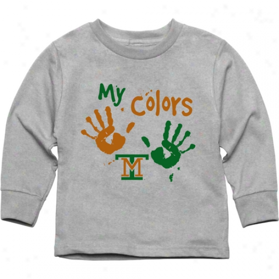 Montana Tech Orediggers Toddler My Colors Long Sleeve T-shirt - Ash