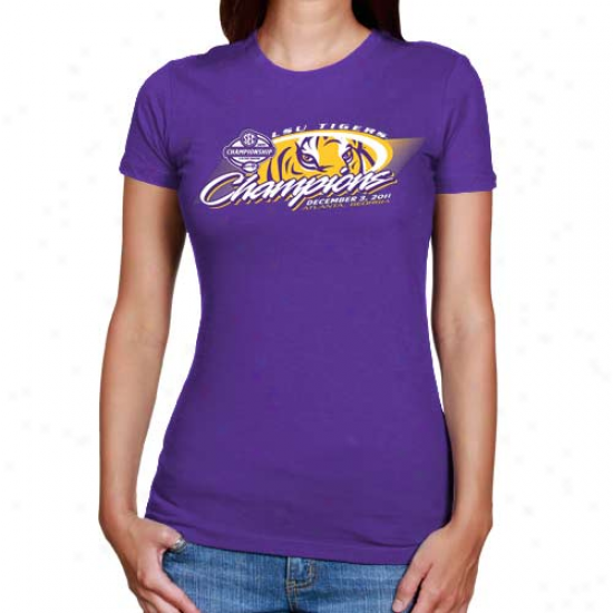 My U Lsu Tigers Laies 2011 Sec Football Champions T-shirt - Purple