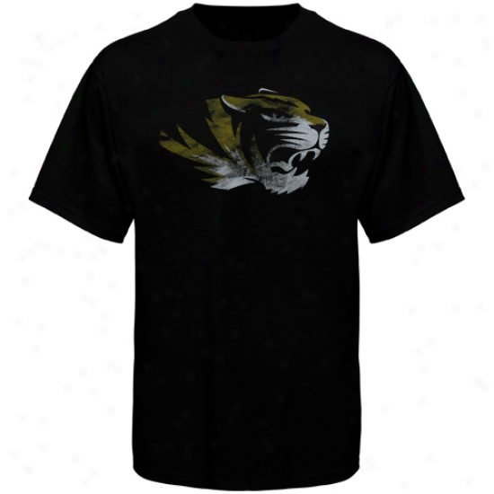 My U Missouri Tigers Vintage Logo T-shirt - Black