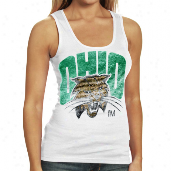 My U Ohio Bobcats Ladies White Shine On Tank Top