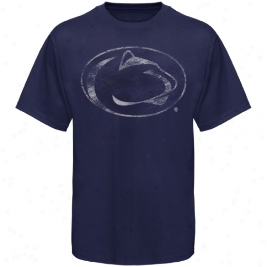 My U Penn State Nittany Lions Vintage Logo T-shirt - Navy Blue