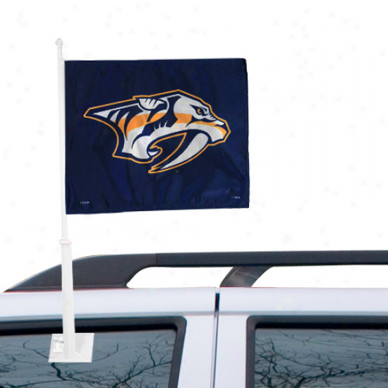 Nashville Predators Navy Blue Car Flag