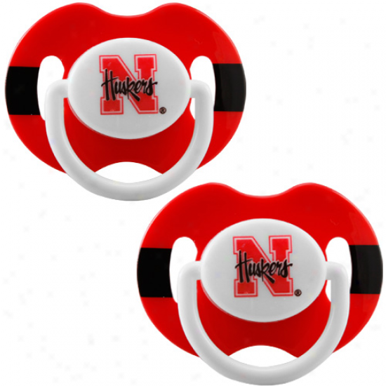 Nebraska Cornhuskers 2-pack Team Logo Pacifiers