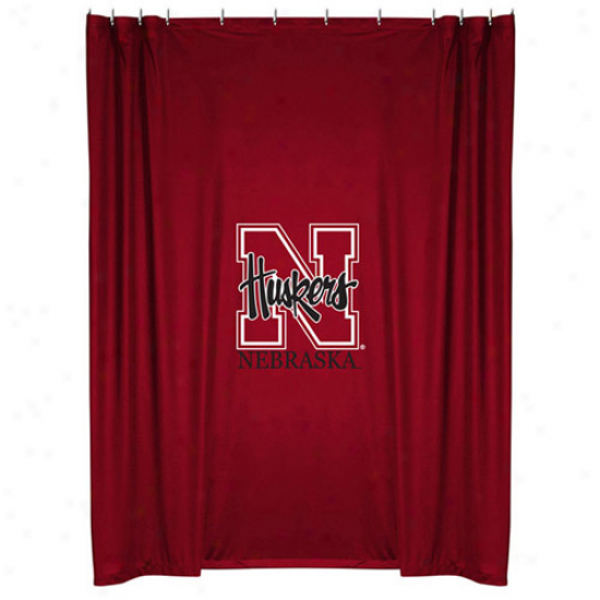 Nebraska Cornhuskers 72'' X 72'' Scarlet Shower Curtain