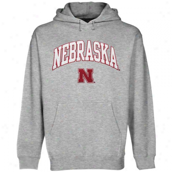 Nebraska Cornhuskers Ash Pride Arcy Pullover Hoorie Sweatshirt