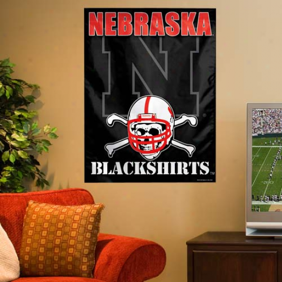 Nebraska Cornhuskers Blackshirts 27'' X 37'' Vertical Banner Flag