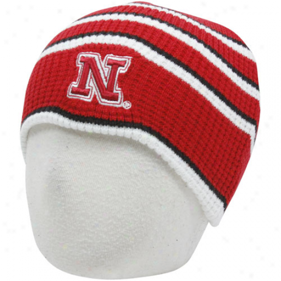 Nebraska Cornhuskers Infant Scaelet-white Replay Thermal Beanie