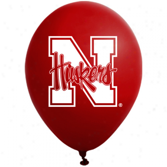 Nebraska Cornhuskers Scarlet 10-pack 11'' Round Latex Party Balloons