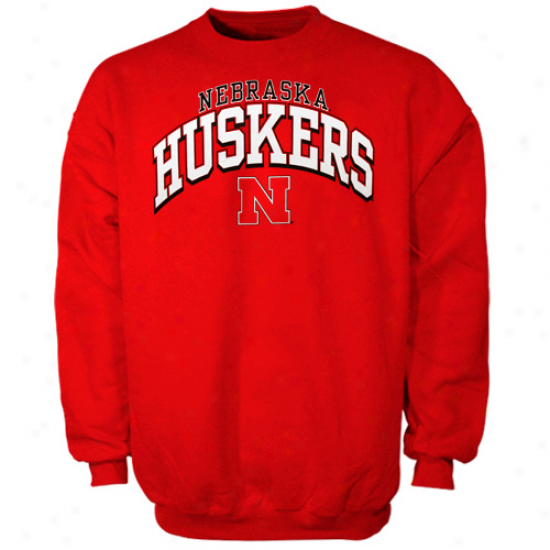 Nebraska Cornhuskers Scarlet Arch Company Pullover Sweatshirt