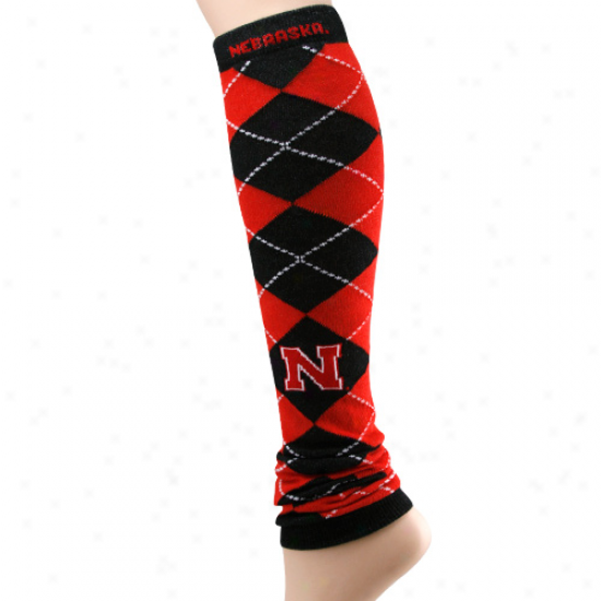 Nebraska Cornhuskers Scarlet Argyle Leg Warmers