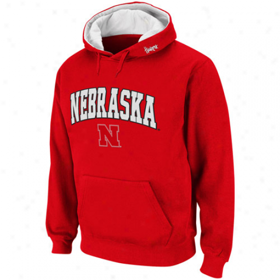 Nebraska Cornhuskers Scarlet Classic Twill Ii Pullover Hoodie Sweatshirt