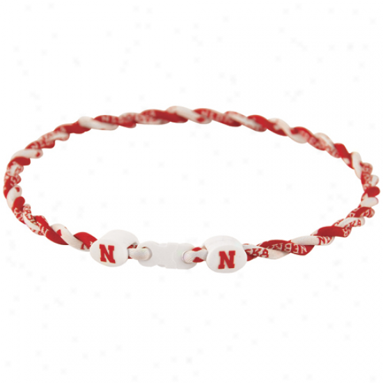 Nebraska Cornhuskers Twist Titanium Sport 21'' Neckkace