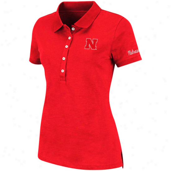 Nebraska Cornhuskers Womens Vision Polo - Scarlet