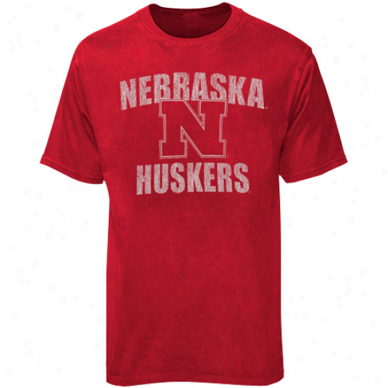 Nebraska Cornhuskers Youth Scarlet Vintage Bruiser T-sirt