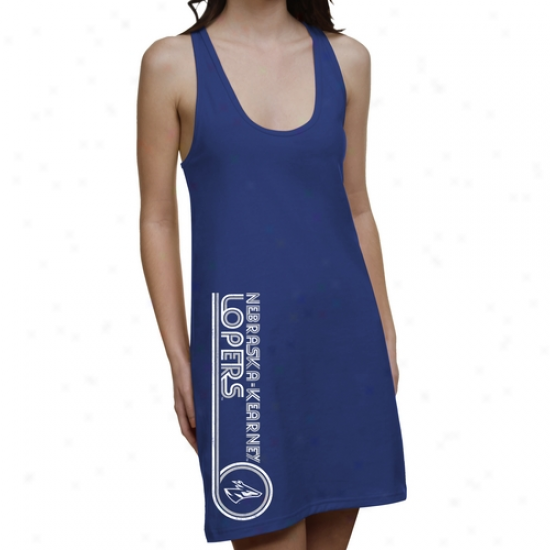 Nebraska-kearney Lopers Ladies Retro Junior's Racerback Dress - Royal Blue