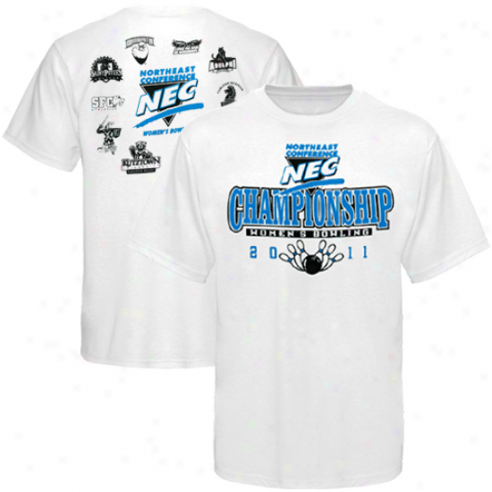 Nec White 2011 Women's Bowoing Championship T-shirt